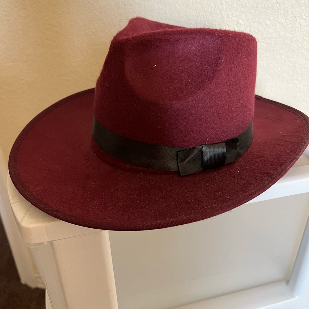Wide-brimmed fedora